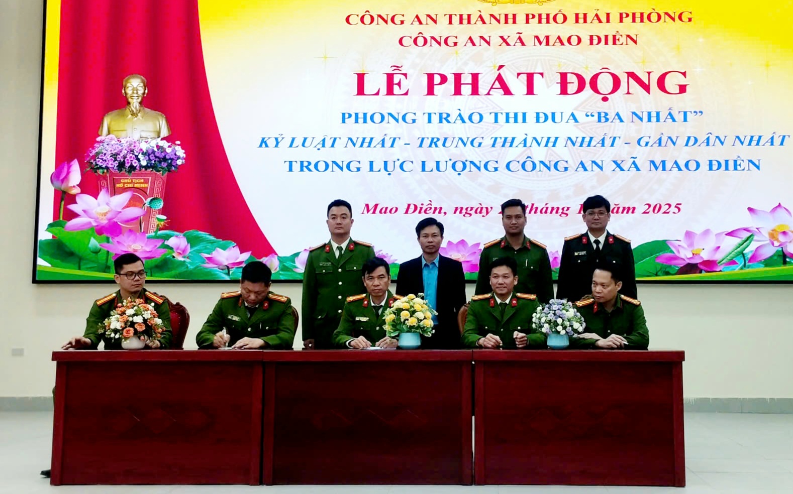 Công an xã Mao Điền phát động phong trào thi đua “Ba nhất”, lan tỏa tinh thần vì Nhân dân phục vụ